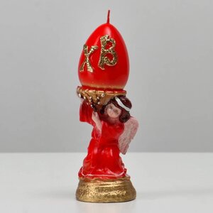 Свеча фигурная 'Пасхальный ангел'красный, 5.5х16.2 см, 175 гр