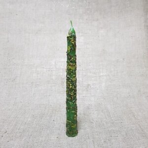 Свеча магическая 'На здоровье' с травой, зелёная, 20см