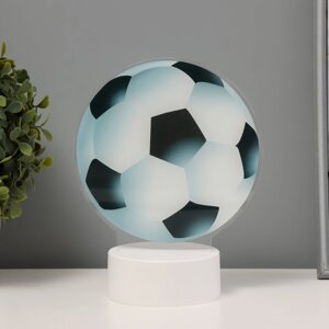Светильник 'Футбольный мяч' LED 3000К USB/от батареек 3хАА белый 14,5х9х18,5 см