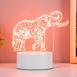 Светильник 'Слон' LED белый 16х9,5х13 см RISALUX