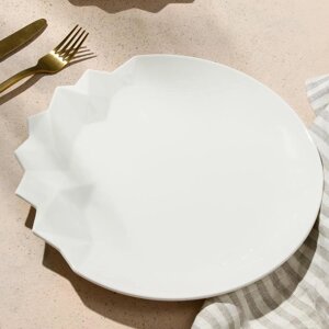 Тарелка керамическая 'Айсберг'белая, 27 см, цвет белый