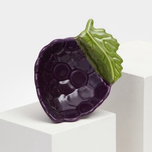 Тарелка керамическая 'Ежевика'глубокая, фиолетовая, 17 см, 1 сорт, Иран