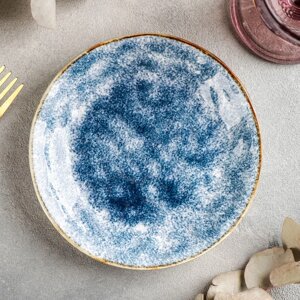 Тарелка керамическая пирожковая 'Море'd15 см, цвет синий