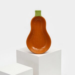 Тарелка керамическая 'Тыква'глубокая, темно-оранжевая, 25,5 см, 1 сорт, Иран