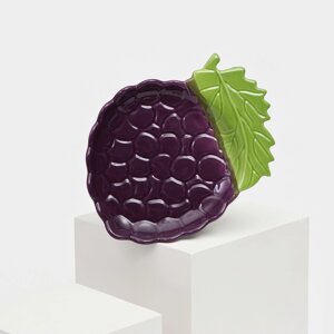 Тарелка керамическая 'Виноград'плоская, фиолетовая, 23,5 см, 1 сорт, Иран