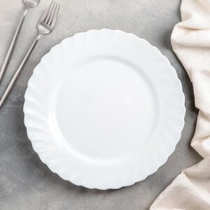 Тарелка обеденная, d27 см, цвет белый (комплект из 6 шт.)