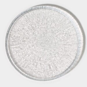 Тарелка стеклянная десертная с бортиком 'Нуук'd21 см