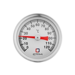 Термометр биметаллический 'СТМ' CTT14D40, d40 мм, 120C, с погружной гильзой