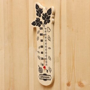 Термометр для бани 'Банный веник'деревянный, 17,5 х 4 см, Добропаровъ