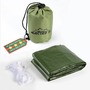 Термоодеяло универсальное 'Аdventure'трансформируемое в палатку, спальный мешок), зеленое