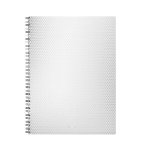 Тетрадь А4, 80 листов в клетку на спирали ErichKrause Total White, пластиковая обложка, блок офсет, белизна 100, белая