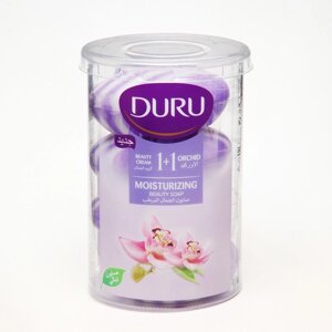 Туалетное крем-мыло DURU 1+1 Увлажняющий крем и орхидея, 4*100 гр