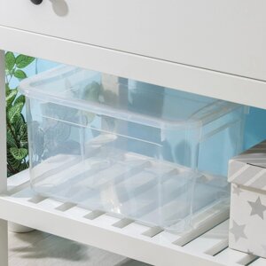 Ящик для хранения с крышкой 'Кристалл XS Plus'16 л, 38,9x27,5x21,5 см, цвет прозрачный