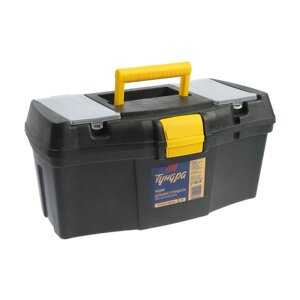 Ящик для инструмента ТУНДРА, 16'410 х 220 х 190 мм, пластиковый, два органайзера
