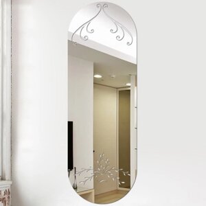 Зеркало настенное, наклейки интерьерные, зеркальные, декор на стену, панно 45 х 15 см