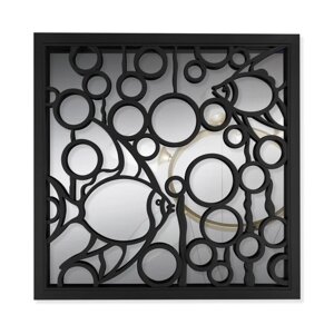 Зеркало настенное 'Рыбка'зеркальная поверхность 34,5 x 34,5 см, цвет чёрный