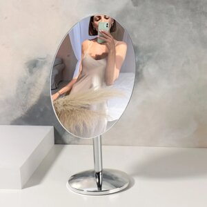 Зеркало настольное 'Овал'зеркальная поверхность 14,5 x 19,5 см, цвет серебристый