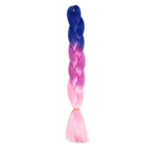 ZUMBA Канекалон трёхцветный, гофрированный, 60 см, 100 гр, цвет синий/фиолетовый/светло-розовый (CY22)