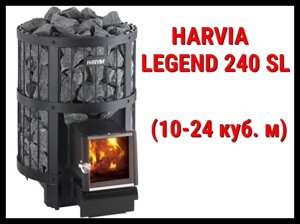 Дровяная печь Harvia Legend 240 SL с выносной топкой (Производительность 10 - 24 м3)