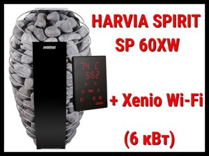 Электрическая печь Harvia Spirit SP 60XW c выносным пультом управления Wi-Fi (Мощность 6 кВт, объем 5-8 м3)