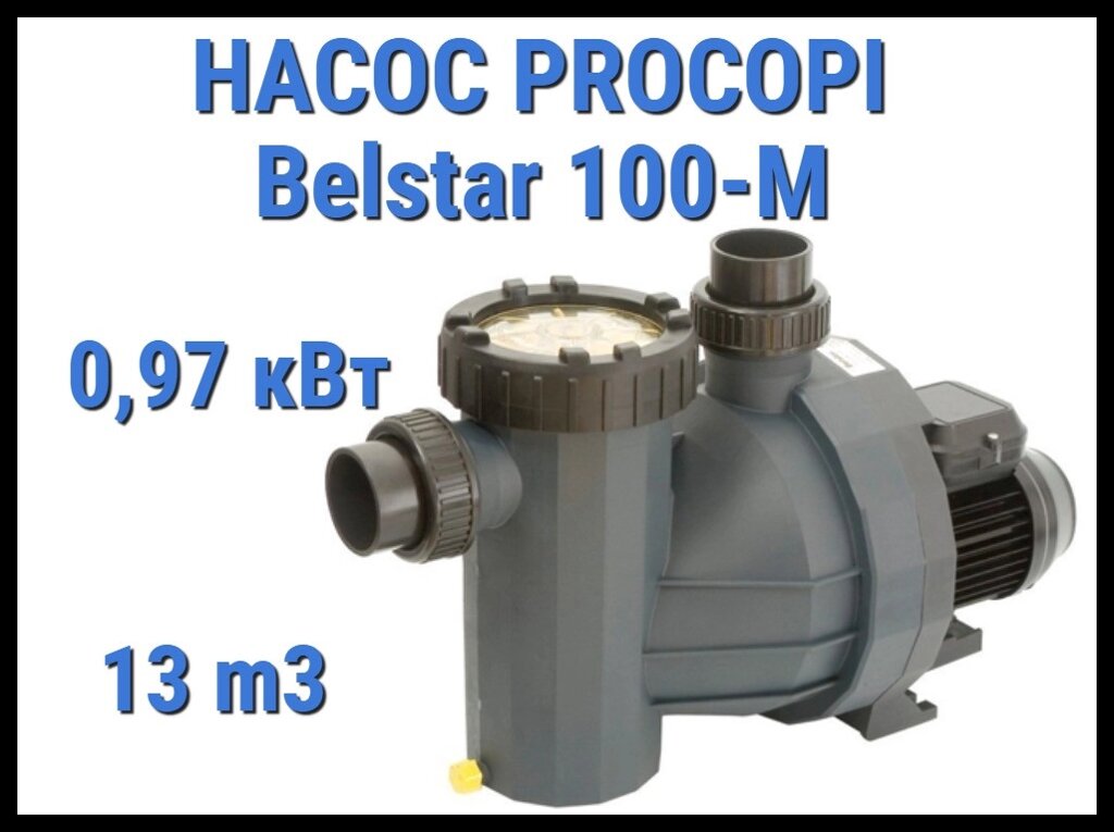 Насос для бассейна Procopi Belstar 100-M c префильтром (Производительность 13 м3/ч) от компании Welland - фото 1