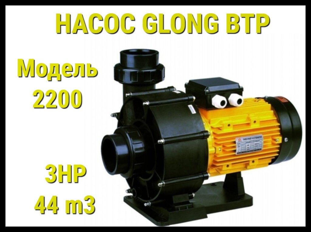 Насос Glong BTP 2200 для бассейна без префильтра (Производительность 44 м3/ч) от компании Welland - фото 1