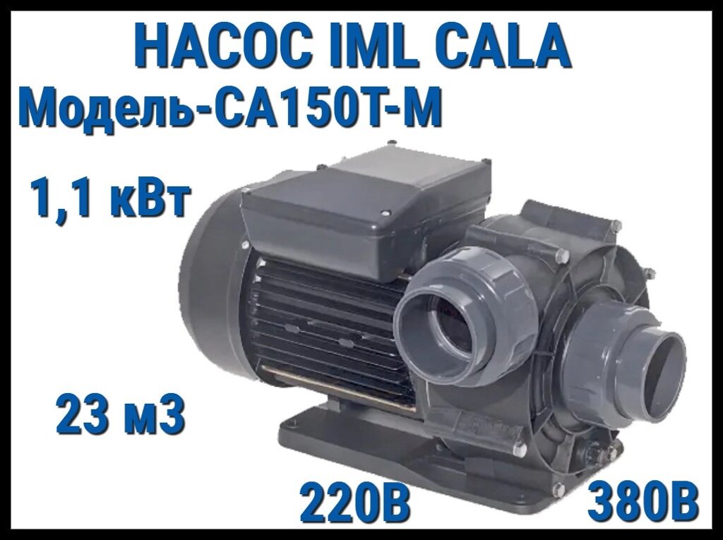 Насос IML Cala CA150T-M без префильтра для бассейна (Производительность 23 м3/ч, мощность: 1,1 кВт, 220/380В) от компании Welland - фото 1