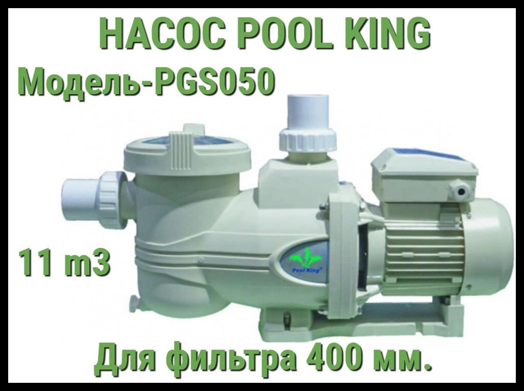 Насос Pool King PGS050 c префильтром для бассейна (Производительность 11 м3/ч) от компании Welland - фото 1