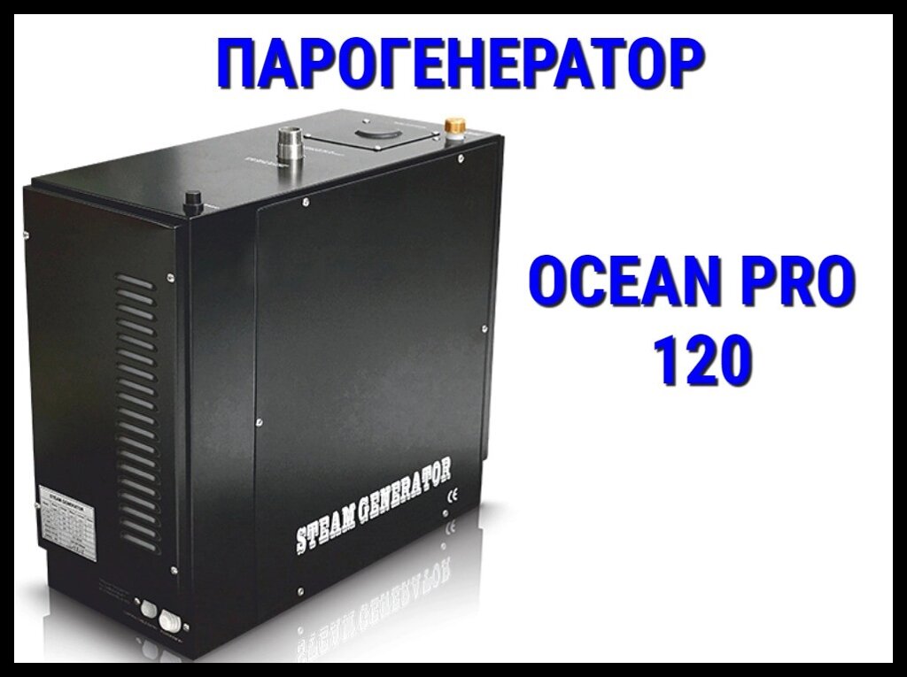 Парогенератор Ocean Pro 120 c автоматической промывкой для Хаммама (Мощность 12 кВт, объем 6-14 м3) от компании Welland - фото 1