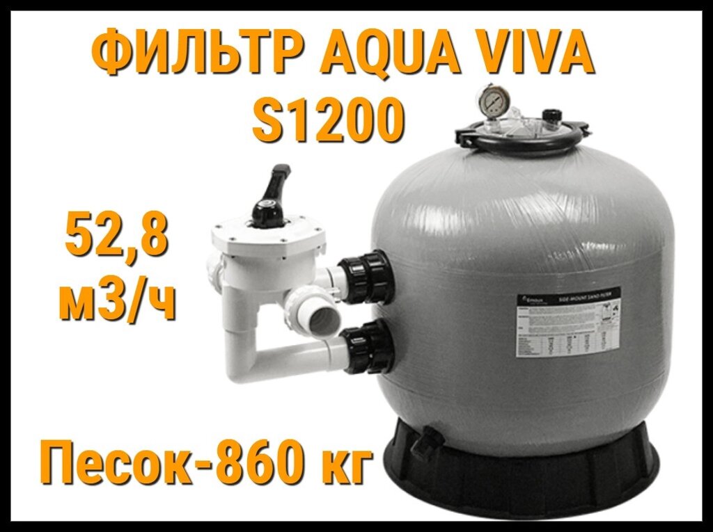 Песочный фильтр Aqua Viva S1200 для бассейна (Производительность 52,8 м3/ч) от компании Welland - фото 1