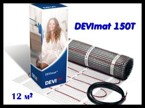 Двухжильный нагревательный мат DEVImat 150T - 0,5м * 24м (DTIF-150, площадь: 12 м2., мощность: 1800 Вт)