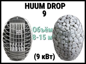 Электрическая печь Huum Drop 9 под выносной пульт управления (Мощность 9 кВт, объем 8-15 м3)