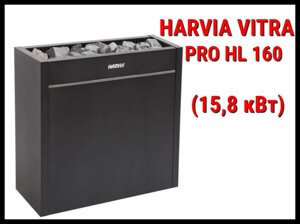 Электрическая печь Harvia Vitra Pro HL 160 под выносной пульт управления (Мощность 15,8 кВт, объем 16-25 м3)