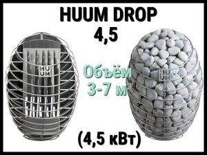 Электрическая печь Huum Drop 4,5 под выносной пульт управления (Мощность 4,5 кВт, объем 3-7 м3)