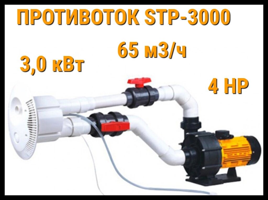 Противоток Glong STP 3000 для бассейна (Производительность 65 м3/ч, 3,0 кВт, 4 HP) от компании Welland - фото 1