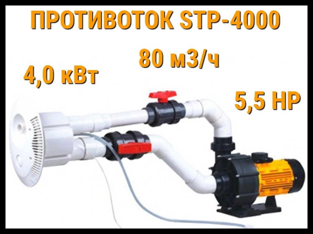 Противоток Glong STP 4000 для бассейна (Производительность 80 м3/ч, 4,0 кВт, 5,5 HP) от компании Welland - фото 1