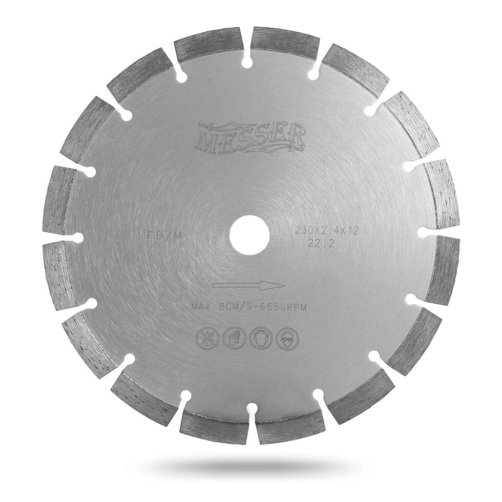 Алмазный сегментный диск Messer FB/M. Диаметр 400 мм. от компании На все случаи - фото 1