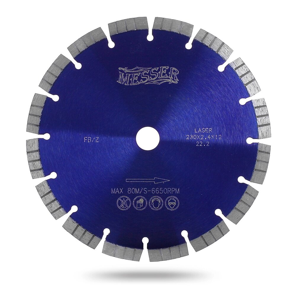 Алмазный сегментный диск Messer FB/Z. Диаметр 350 мм. от компании На все случаи - фото 1