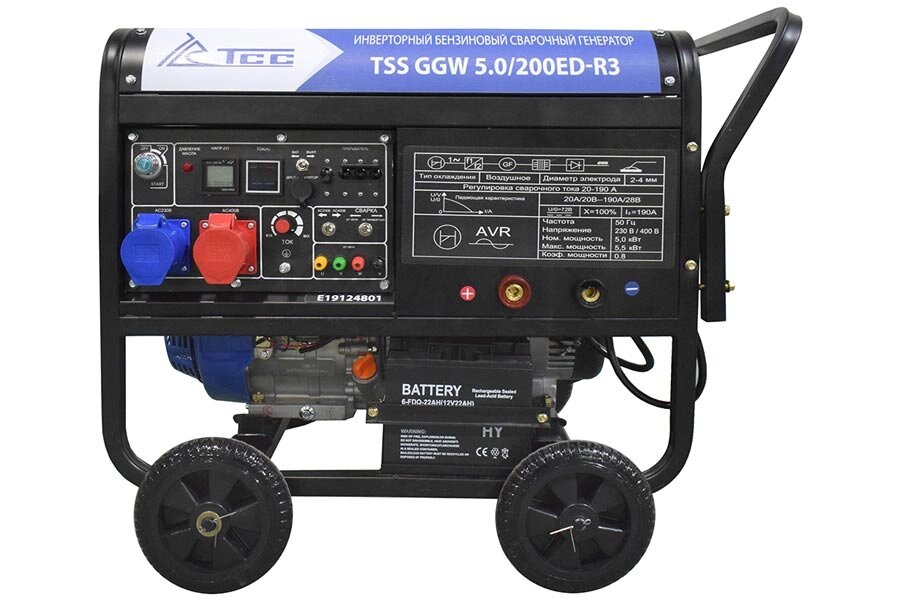 Инверторный бензиновый сварочный генератор TSS GGW 5.0/200ED-R3 от компании На все случаи - фото 1