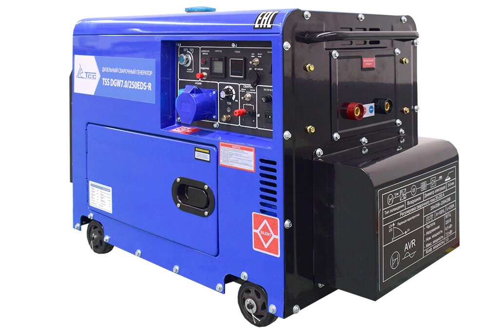 Инверторный дизельный сварочный генератор в кожухе TSS DGW 7.0/250EDS-R от компании На все случаи - фото 1