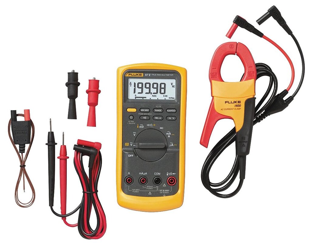 Комплект Fluke 87V IMSK - мультиметр Fluke 87V с токовыми клещами Fluke i400 AC от компании На все случаи - фото 1