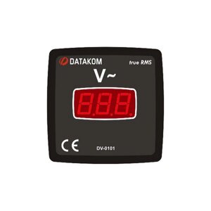Цифровой щитовой вольтметр Datakom DV-0101 72x72 1-фазный изолированное питание