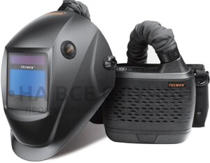 Сварочная маска с автоматическим светофильтром Tecmen ADF 815S TM16 черная с PAPR (внешн. кнопка зачистки)