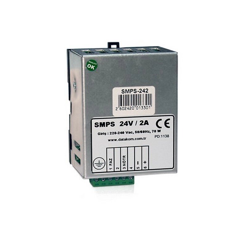 Зарядное устройство Datakom SMPS-242 Din Rail (24В 2А монтаж на DIN-рейку) от компании На все случаи - фото 1