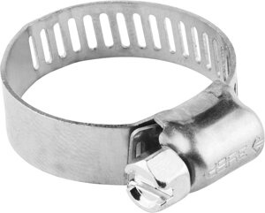 Хомуты ЗУБР 10-16 мм, нерж. сталь, просечная лента 8 мм (37811-10-16-200)