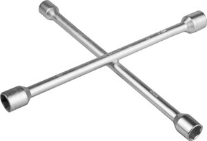 Ключ-крест баллонный ЗУБР 17-19-21-22 мм, пруток Ø15 мм, оцинкованный (27543)