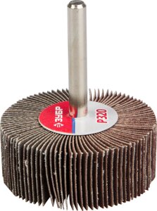 Круг шлифовальный веерный лепестковый ЗУБР электрокорунд нормальный, P320, 20х50мм (36601-320)