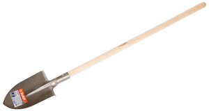 Лопата штыковая Титан, ЗУБР, 300х220х1440 мм, титановый сплав деревянный черенок (4-39416)