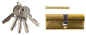 Механизм цилиндровый ЗУБР, 80 мм, 5-PIN, 5 шт., тип ключ-ключ (52101-80-1)