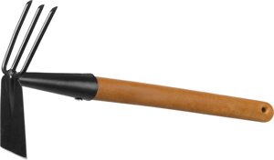 Мотыга-рыхлитель ProLine, Grinda, 113х100х575 мм, 3 зубца, деревянная ручка, лопатка (421517)